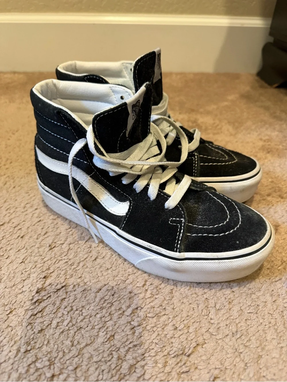 Vans Women’s Platform Sk8-Hi Black High-Top Skate Shoes